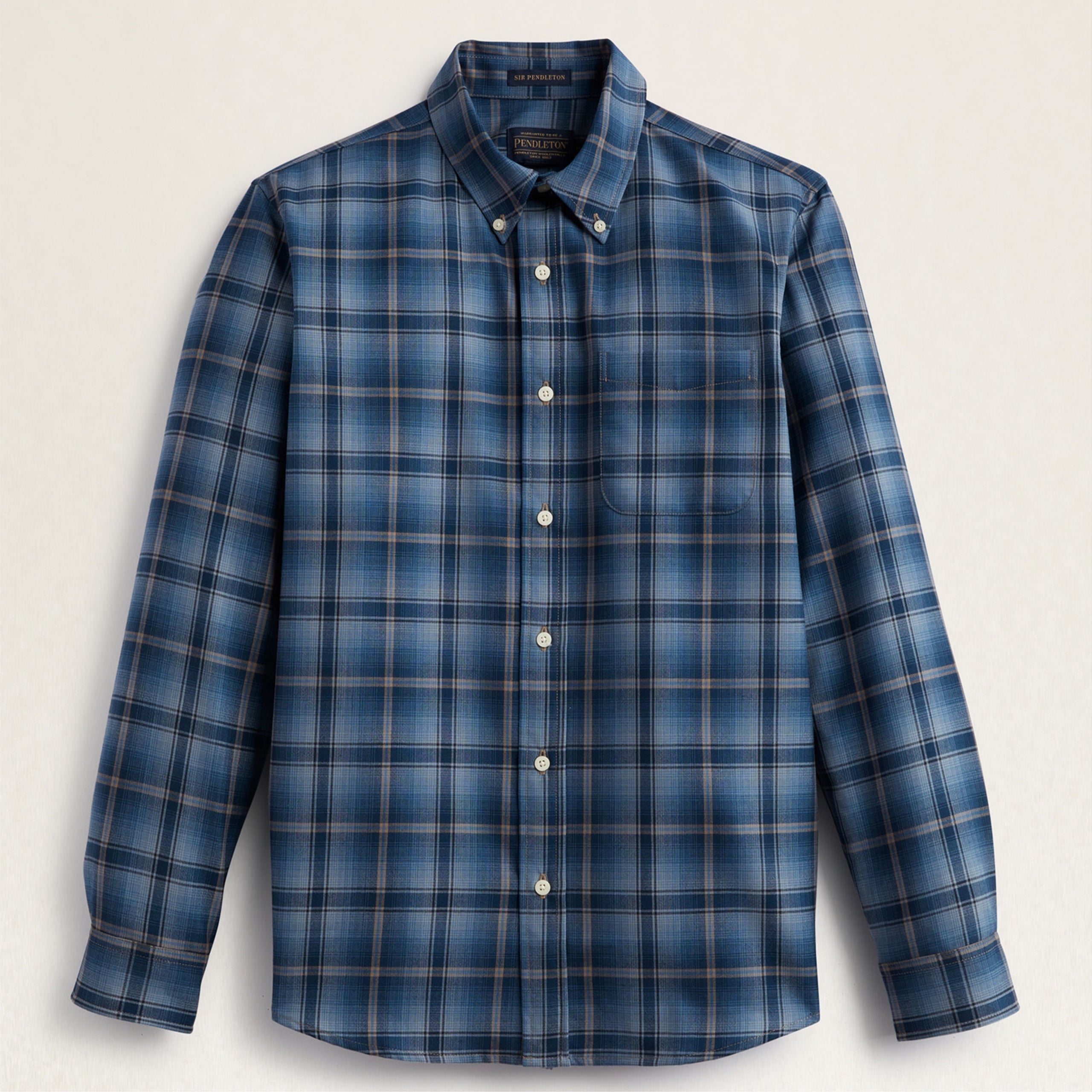 Pendleton 'Sir Pendleton' Shirt (Blue/Tan Plaid) | Gents, Chaps